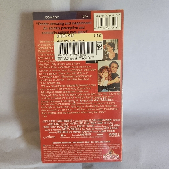 Vintage & Rare! When Harry Met Sally VHS Tape - Brand New, Sealed! Deadstock 90s - Picture 4 of 6